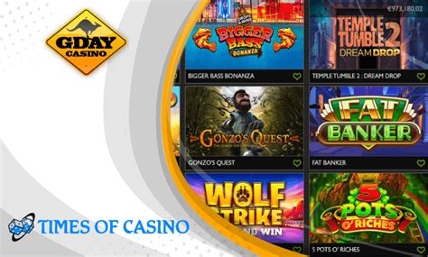 GDay Casino Australia best games
